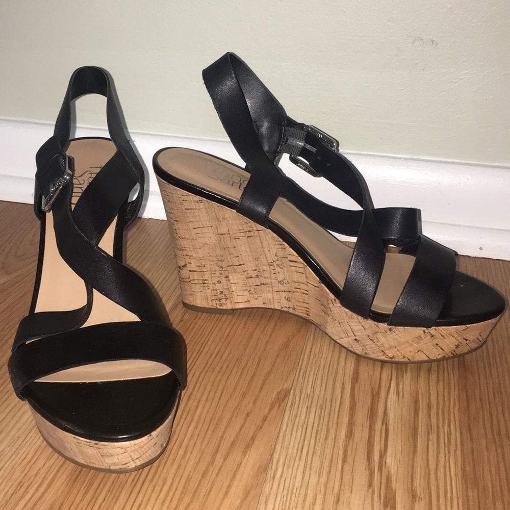 Franco Sarto strappy wedge, worn ONCE
